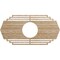 Ekena Millwork Chrysler Wood Fretwork Pierced Ceiling Medallion, Red Oak, 32"W x 16"H x 8 3/8"ID x 3/8"T CMWP32X16X0375CSRO - alternate 1